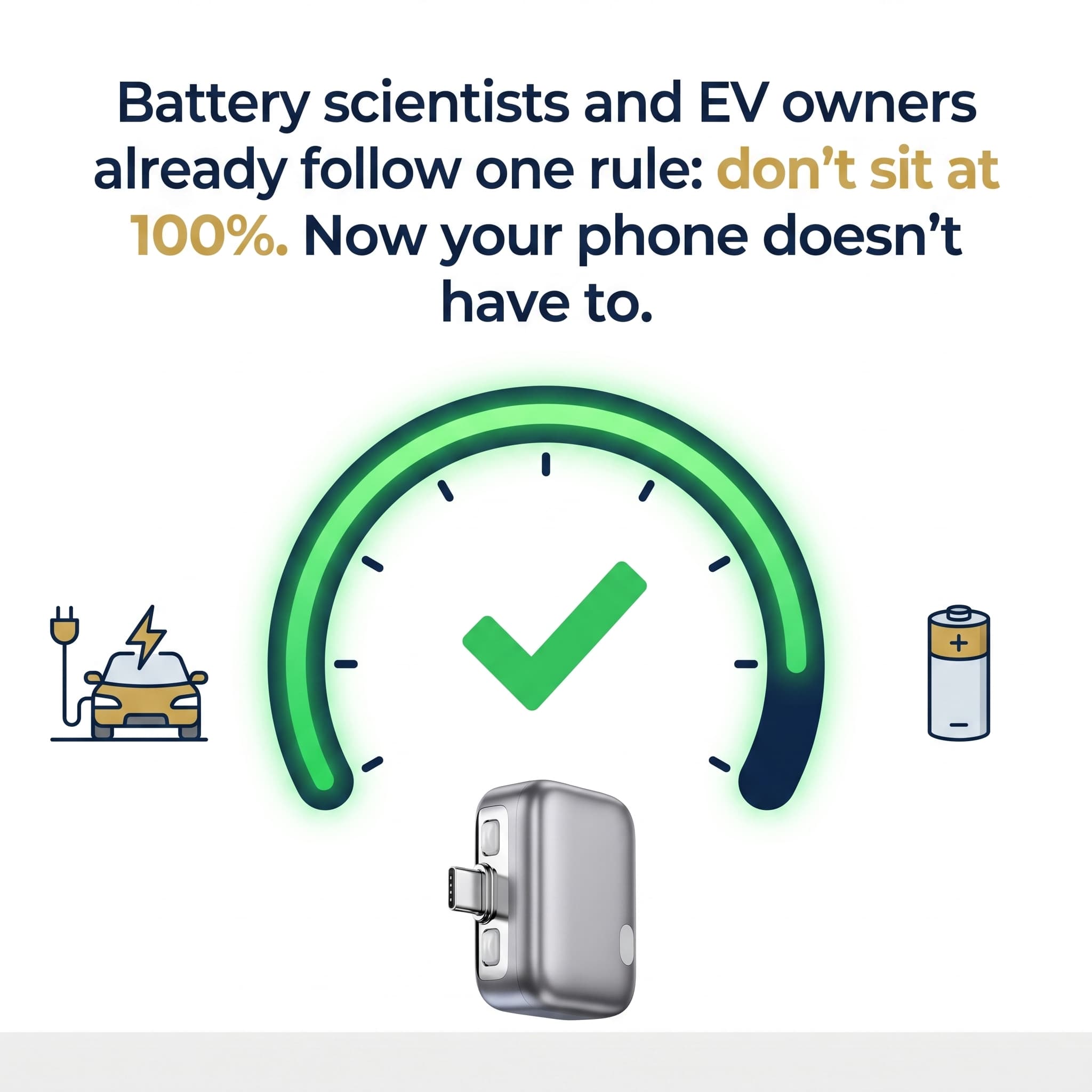 Battery scientists and EV owners already follow one rule: don't sit at 100%.