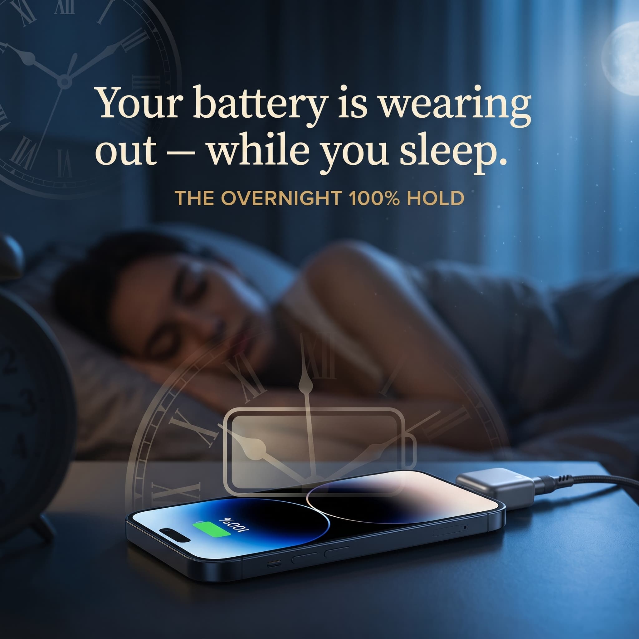 Your battery is wearing out while you sleep — the overnight 100% hold.